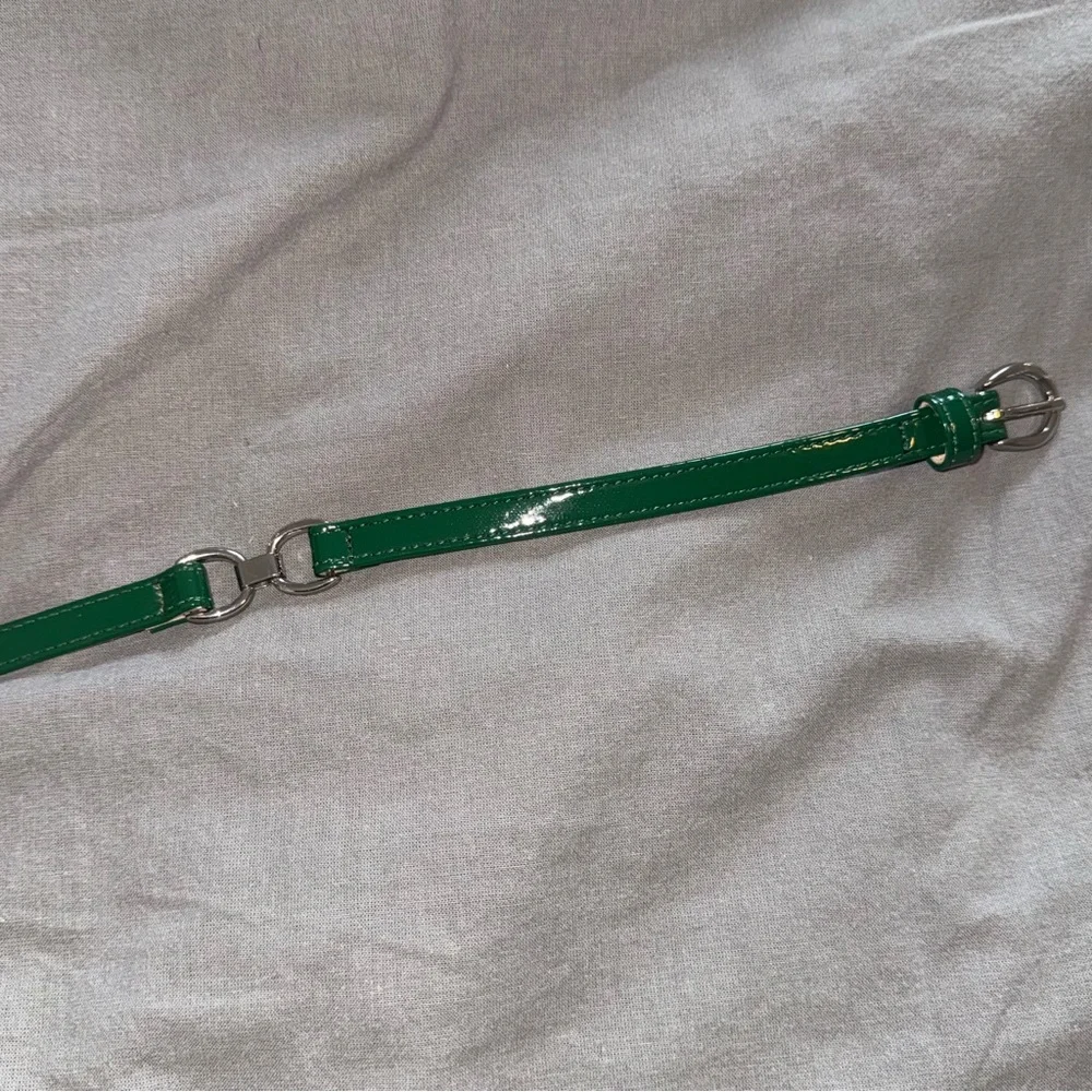 Talbots Green Genuine Patent Leather Belt S